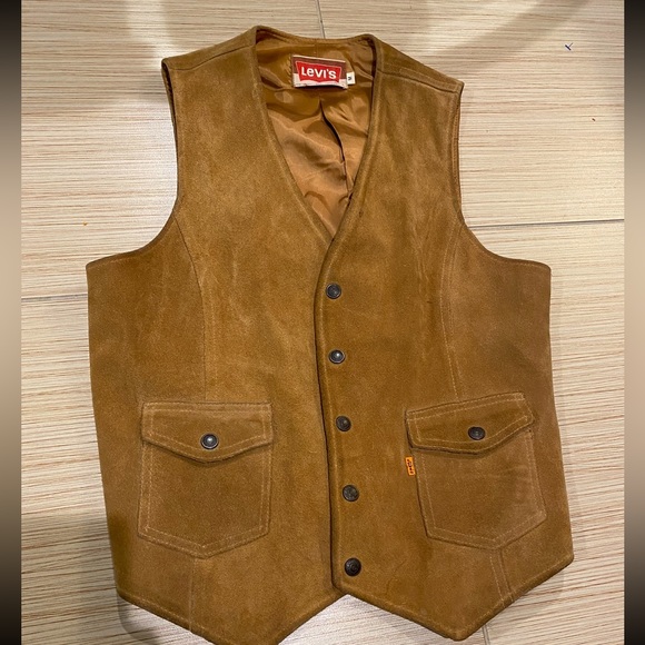 Vintage Levi’s Orange Tab Suede Leather Vest Western Wear